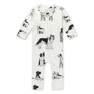 M+A by Monica + Andy Baby One-Piece Coverall, Black + White Dog